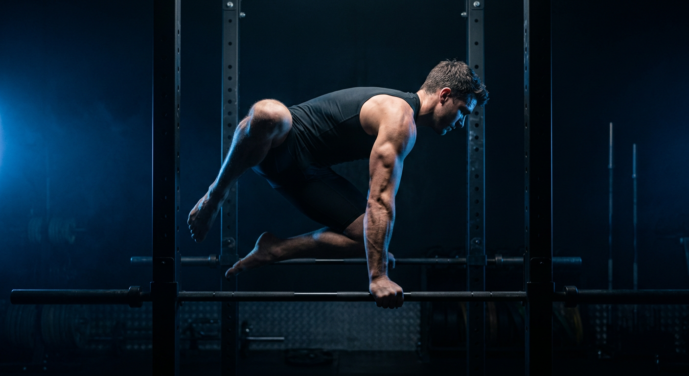 Athlete performing Tuck Back Lever